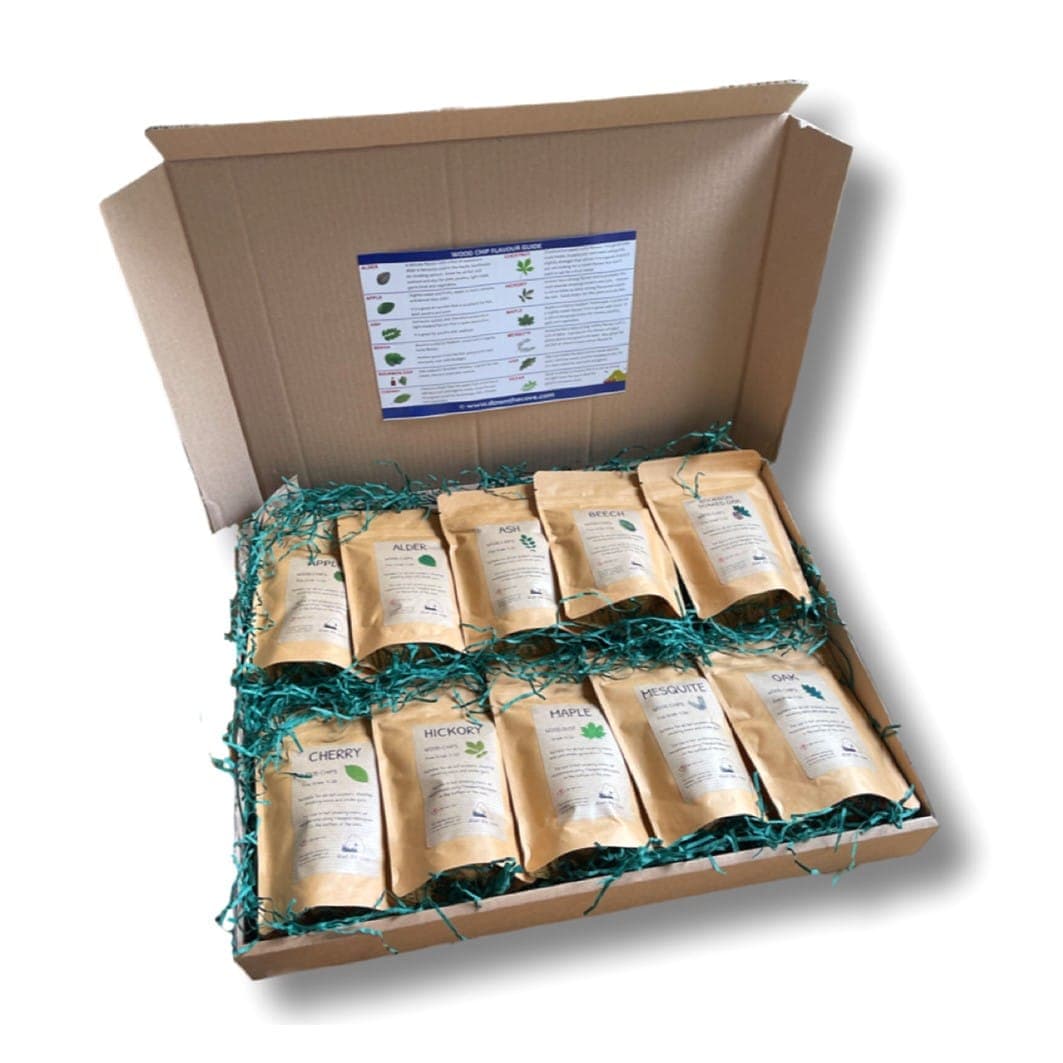 10 Flavour Smoking Wood Chips Gift Pack at Down The Cove